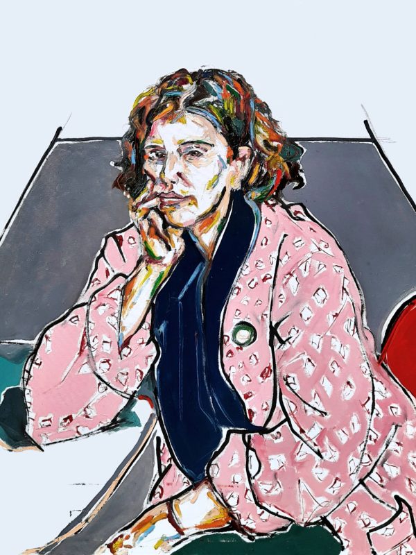 Attesa II, oil on canvas, 100x100 cm, 2022