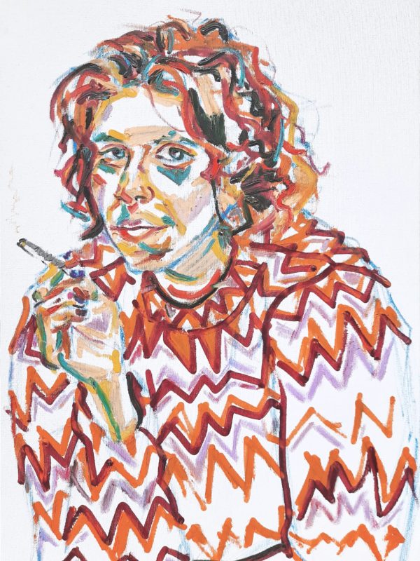 Flamma, olio su tela, 50x70 cm, 2023