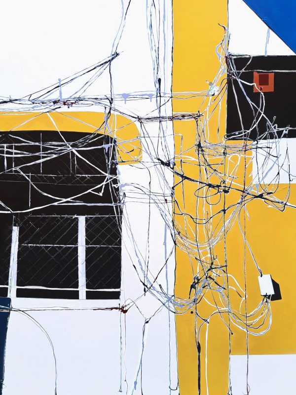 STATION, vernice industriale ed olio su tela, 150x200 cm, 2021