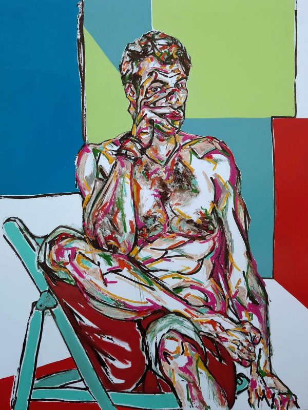 Self-portrait - olio su tela 140 x 160 cm, 2019